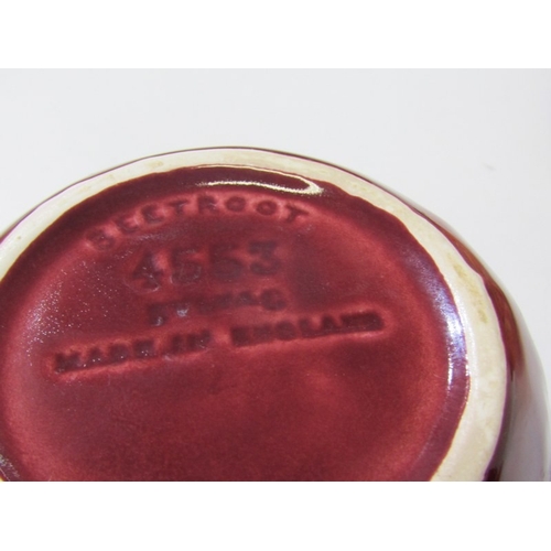 3 - SYLVAC POTTERY, a Sylvac apple sauce jar and cover, a Sylvac beetroot jar and cover, another beetroo... 