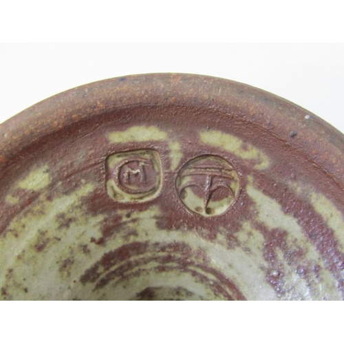 30 - MICHAEL CARDEW BOWL, Michael Cardew for Wenford Bridge stoneware footed bowl, (chalice) with iron gl... 
