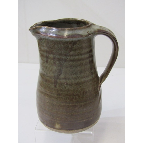 33 - LEACH POTTERY, a St. Ives Leach Pottery bowl, the interior with mottled green glaze. 20cm diameter x... 