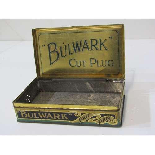 35 - ADVERTISING TINS, a collection of interesting old tins including 'Bulwark', cut plug tobacco by W.D.... 