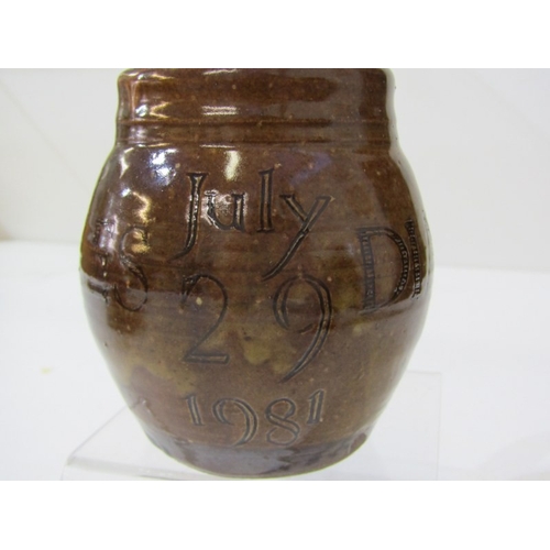 37 - WENFORD BRIDGE POTTERY, a Wenford Bridge pottery mug by Seth Cardew made to commemorate the wedding ... 