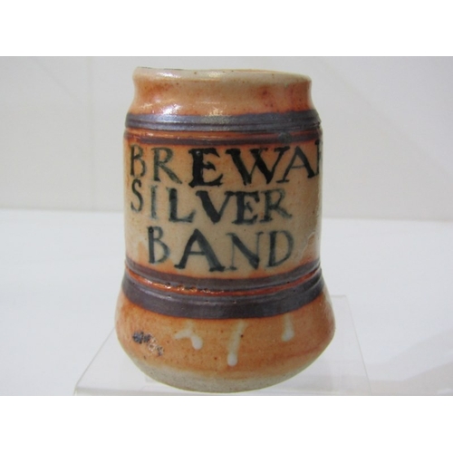 37 - WENFORD BRIDGE POTTERY, a Wenford Bridge pottery mug by Seth Cardew made to commemorate the wedding ... 