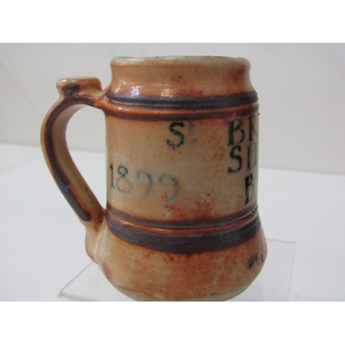 37 - WENFORD BRIDGE POTTERY, a Wenford Bridge pottery mug by Seth Cardew made to commemorate the wedding ... 