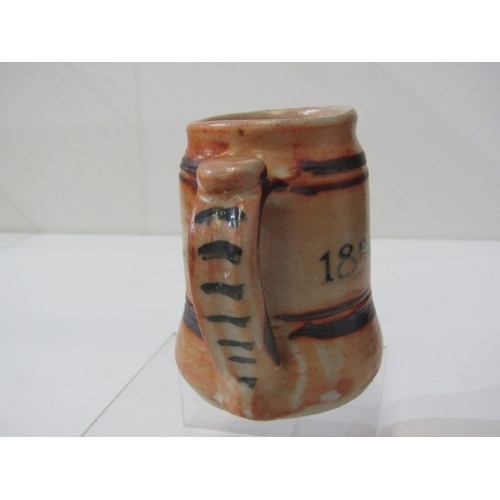 37 - WENFORD BRIDGE POTTERY, a Wenford Bridge pottery mug by Seth Cardew made to commemorate the wedding ... 