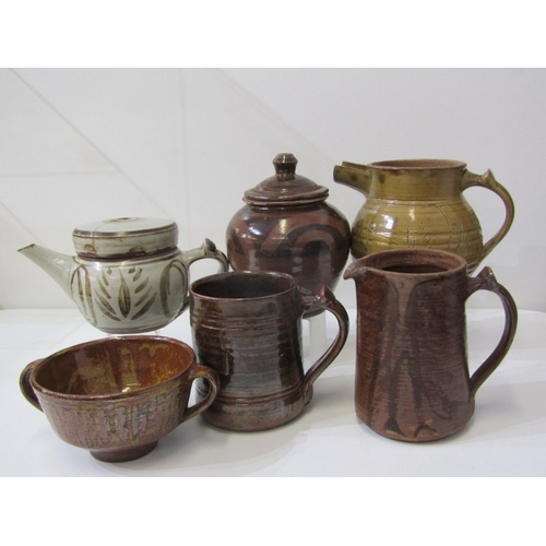 4 - WENFORD BRIDGE POTTERY, 6 items of Wenford Bridge pottery, all with seal marks and potters sealmarks... 