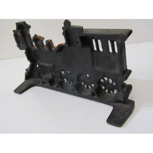 41 - RAILWAY, a Pair of Great Western Castle Class Engine Plates, a cast iron steam engine door stop and ... 
