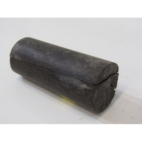 49 - FOSSILS, a piece of fossilised wood together with other fossils and stones