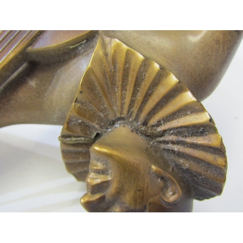 50 - ART DECO FIGURE, an Art Deco spelter figure of a Pierrot playing a mandolin, designed by Josef Loren... 