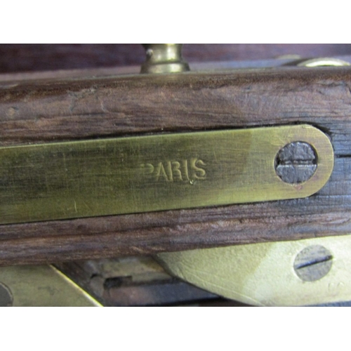 52 - WOOD PLANE, a 19th century French cooper's screw stem plough plane, marked 'depose' together with an... 