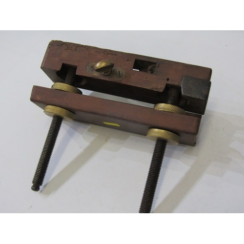 52 - WOOD PLANE, a 19th century French cooper's screw stem plough plane, marked 'depose' together with an... 