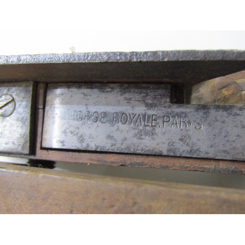 52 - WOOD PLANE, a 19th century French cooper's screw stem plough plane, marked 'depose' together with an... 