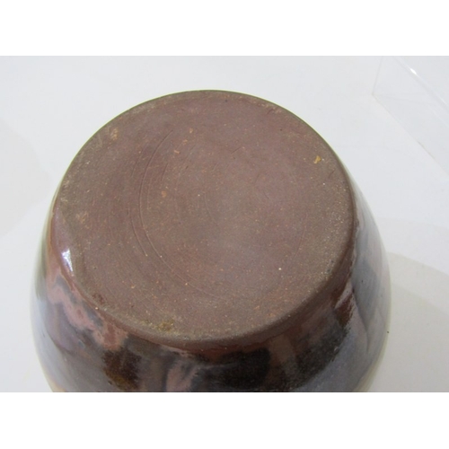 55 - WENFORD BRIDGE POTTERY, 2 Wenford Bridge pottery jars and covers, both with incised brown floral and... 