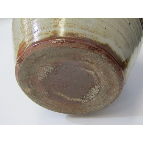 6 - WENFORD BRIDGE STUDIO POTTERY VASE, an earthenware vase with incised sgraffito crosses and swirl des... 