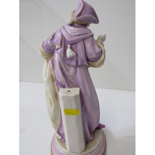 9 - ROYAL DUX, a Royal Dux Bohemia porcelain figure depicting a maiden with a water jug sitting on a lar... 