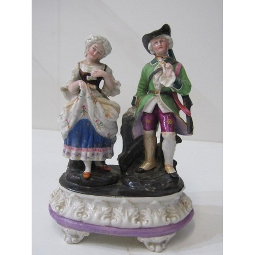 9 - ROYAL DUX, a Royal Dux Bohemia porcelain figure depicting a maiden with a water jug sitting on a lar... 