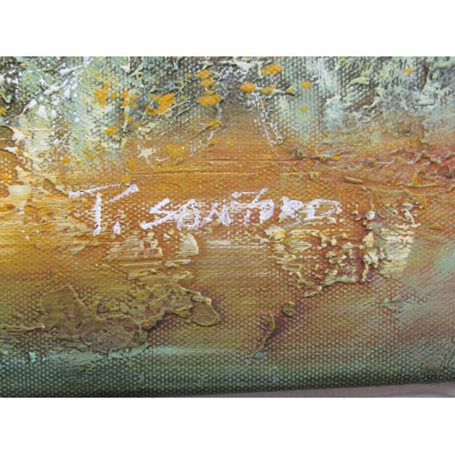 54 - OIL PAINTING, a colourful oil on canvas 