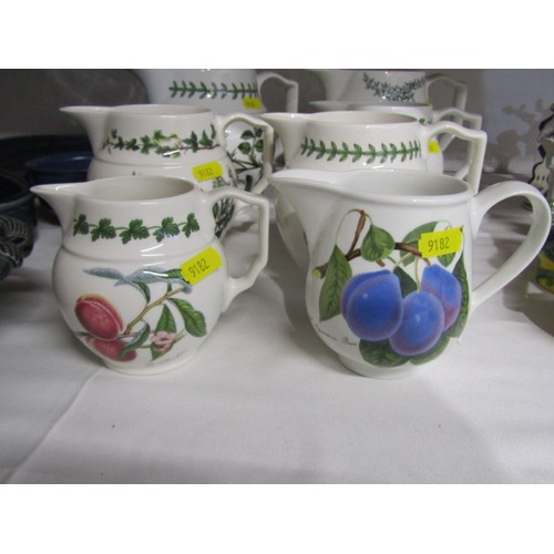 20 - PORTMEIRION POTTERY, 8 various Portmeirion Pottery jugs including Botanic Garden, 'The Mistress' ran... 