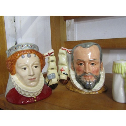 34 - CHARACTER JUGS, a set of 3 graduated John Major limited edition character jugs by Influential Friend... 