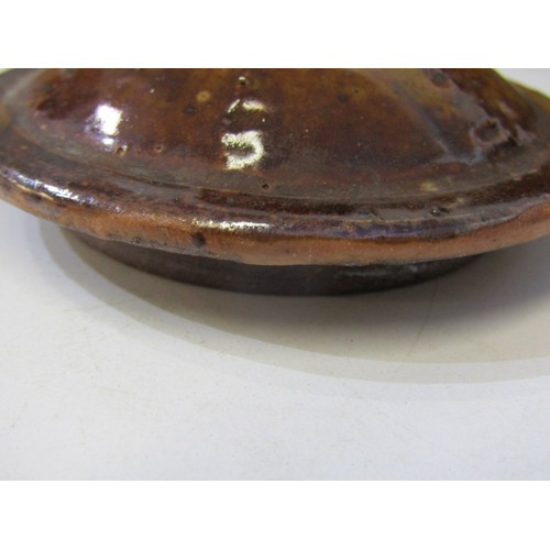 61 - WENFORD BRIDGE POTTERY, a Wenford Bridge studio pottery tea pot, with a brown glaze and variegated c... 