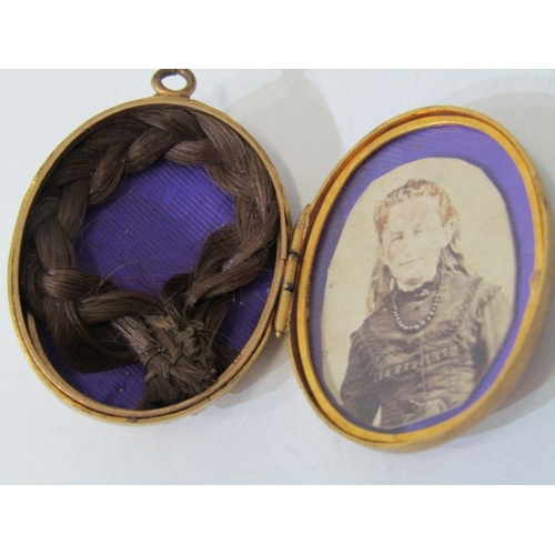 12 - VICTORIAN BROOCHES, 2 Victorian pinchbeck mourning brooches, 1 inset a diamond to centre, together w... 