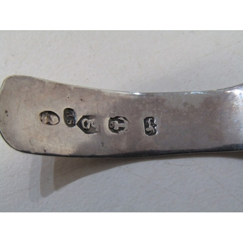 26 - SILVER CADDY SPOON, HM silver caddy spoon with engraved finial and pierced foliate bowl, maker SP, B... 