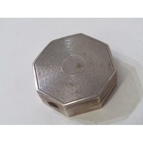 30 - SILVER PILL BOXES, heart shaped silver pill box with foliate engraved decoration, marked sterling, 3... 