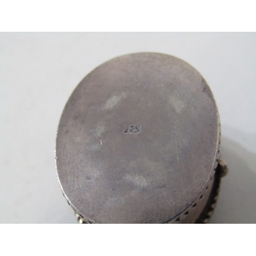 30 - SILVER PILL BOXES, heart shaped silver pill box with foliate engraved decoration, marked sterling, 3... 