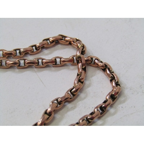 31 - GOLD BRACELET, 9ct yellow gold double rung link bracelet with gold oval disc, 9.6 grams