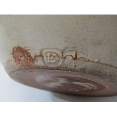 320 - WENFORD BRIDGE POTTERY, Wenford Bridge pottery jardiniere and stand, with pale blue/green glaze, pot... 