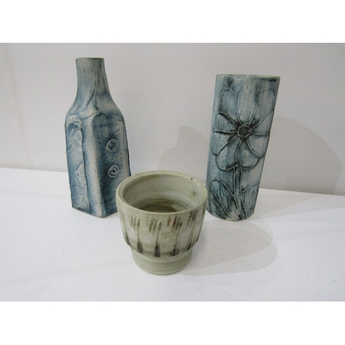 390 - CARN POTTERY, a collection of Carn pottery including vases, a cat faced pot, an egg cup and other po... 