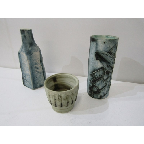 390 - CARN POTTERY, a collection of Carn pottery including vases, a cat faced pot, an egg cup and other po... 
