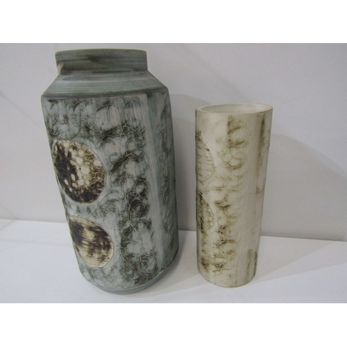 390 - CARN POTTERY, a collection of Carn pottery including vases, a cat faced pot, an egg cup and other po... 