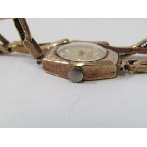 4 - LADY'S GOLD WATCH, lady's Vertex 9ct gold cased wrist watch, on a 9ct gold expanding strap, 13.5 gra... 