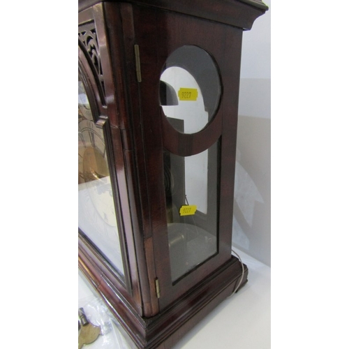 423 - GEORGIAN BRACKET CLOCK, a George III bracket clock by Thomas Hackney of London, the ornate gilt face... 