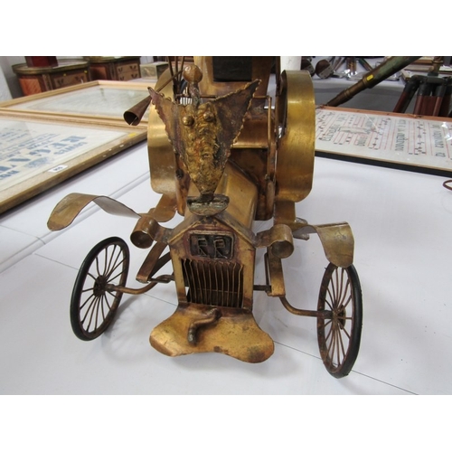 508 - ROLLS ROYCE MODEL, vintage brass Rolls Royce model car 'Phantom III FAL' (Italy). 41cm length x 28cm... 