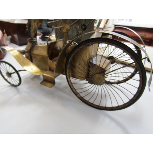 508 - ROLLS ROYCE MODEL, vintage brass Rolls Royce model car 'Phantom III FAL' (Italy). 41cm length x 28cm... 