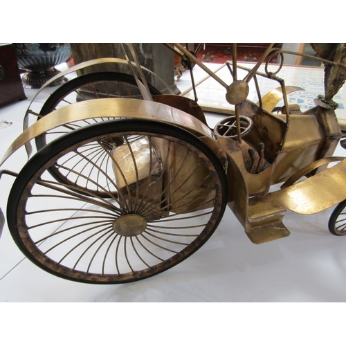 508 - ROLLS ROYCE MODEL, vintage brass Rolls Royce model car 'Phantom III FAL' (Italy). 41cm length x 28cm... 