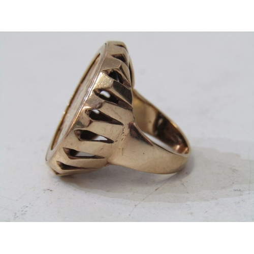 53 - HALF SOVEREIGN RING, late Victorian half sovereign, set in in 9ct yellow gold ring mount, size I, 9.... 