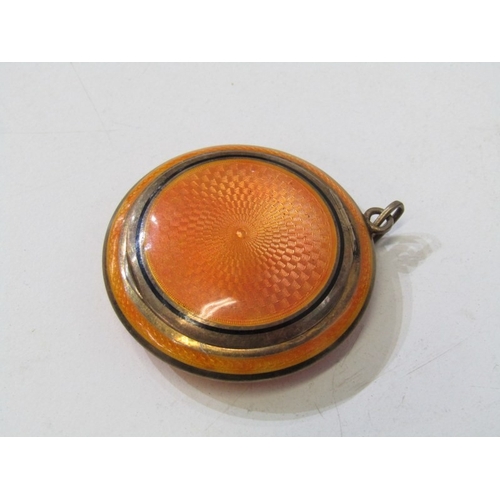 55 - VICTORIAN CAMEO BROOCH & ENAMEL COMPACT, cameo brooch, the central oval panel decorated the 3 Graces... 