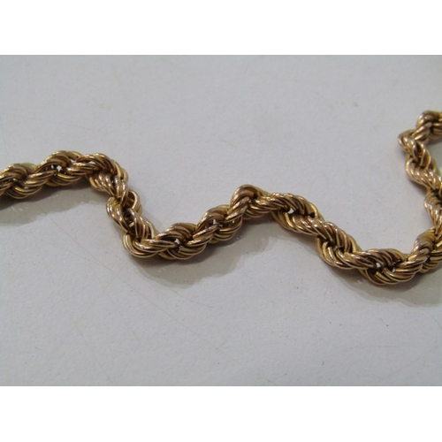 6 - GOLD ROPE NECKLACE, 9ct yellow gold 18