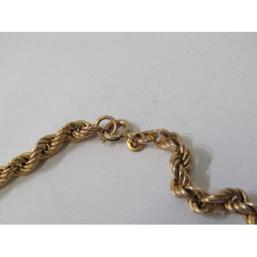 6 - GOLD ROPE NECKLACE, 9ct yellow gold 18
