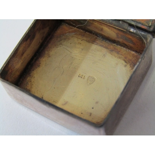 7 - NOVELTY GEORGIAN SILVER VINAIGRETTE, in the form of a miniature handbag with engraved decoration to ... 