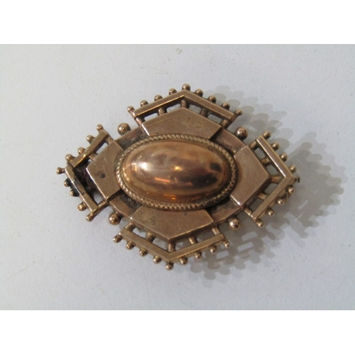 9 - VICTORIAN MOURNING BROOCH, 9ct yellow gold Victorian mourning brooch, 3.5cm diameter, 5 grams
