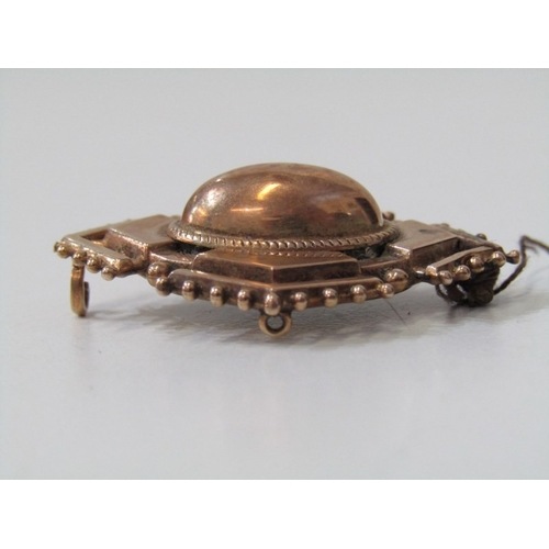 9 - VICTORIAN MOURNING BROOCH, 9ct yellow gold Victorian mourning brooch, 3.5cm diameter, 5 grams