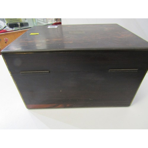419 - VICTORIAN COROMANDEL BOX, a good 19th Century coromandel vanity/dressing table box, lifting lid reve... 