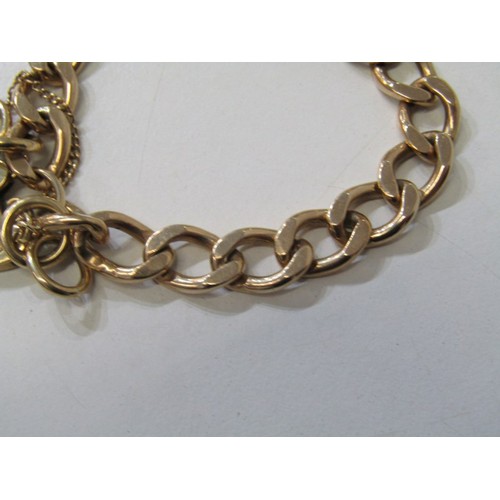 42 - HEAVY GOLD BRACELET, 9ct yellow gold bracelet with padlock clasp, 23.5 grams