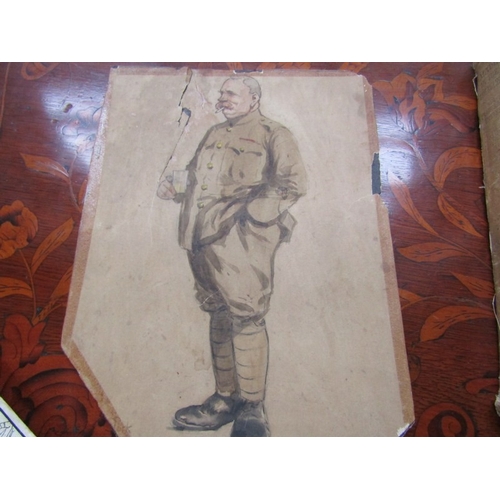 44 - MILITARY INTEREST, a selection of items including an EPNS cigarette box with military inscription to... 