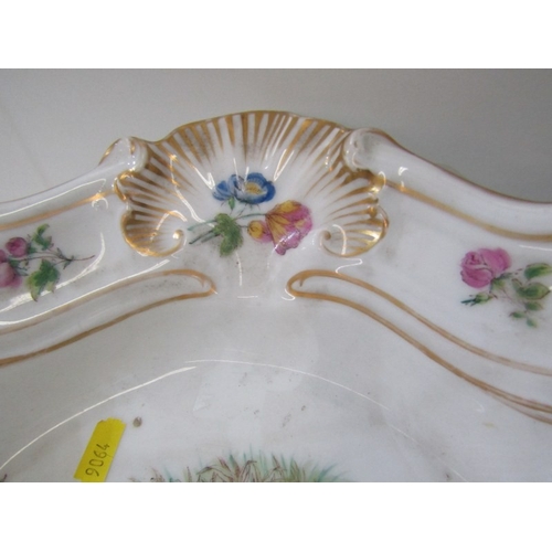 13 - DRESDEN PORCELAIN, a 19th century Dresden porcelain centrepiece base, depicting cherubs either side ... 