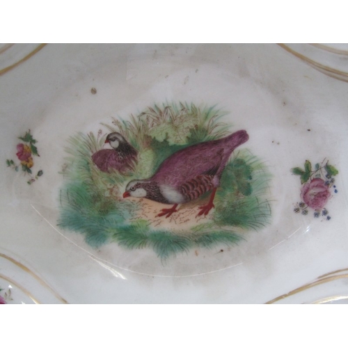 13 - DRESDEN PORCELAIN, a 19th century Dresden porcelain centrepiece base, depicting cherubs either side ... 