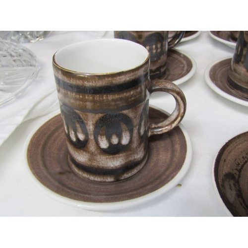 18 - RYE POTTERY COFFEE SET, a vintage coffee set from Cinque Ports pottery in the Monastery Rye pattern,... 